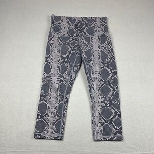 lululemon athletica Gray Snake Print High-Rise Cropped Leggings